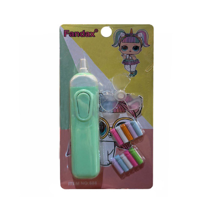 پاک کن برقی مدل فانتزی به همراه یدک و پنکه دستی کد 575  مجموعه 3 عددی