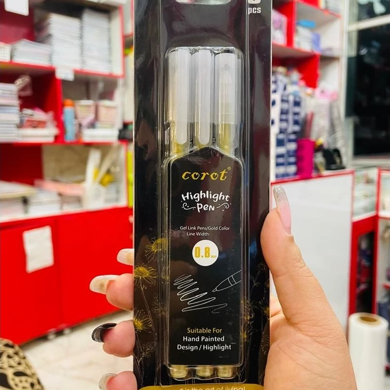 خودکارهایلایتری  رنگ جوهرطلایی